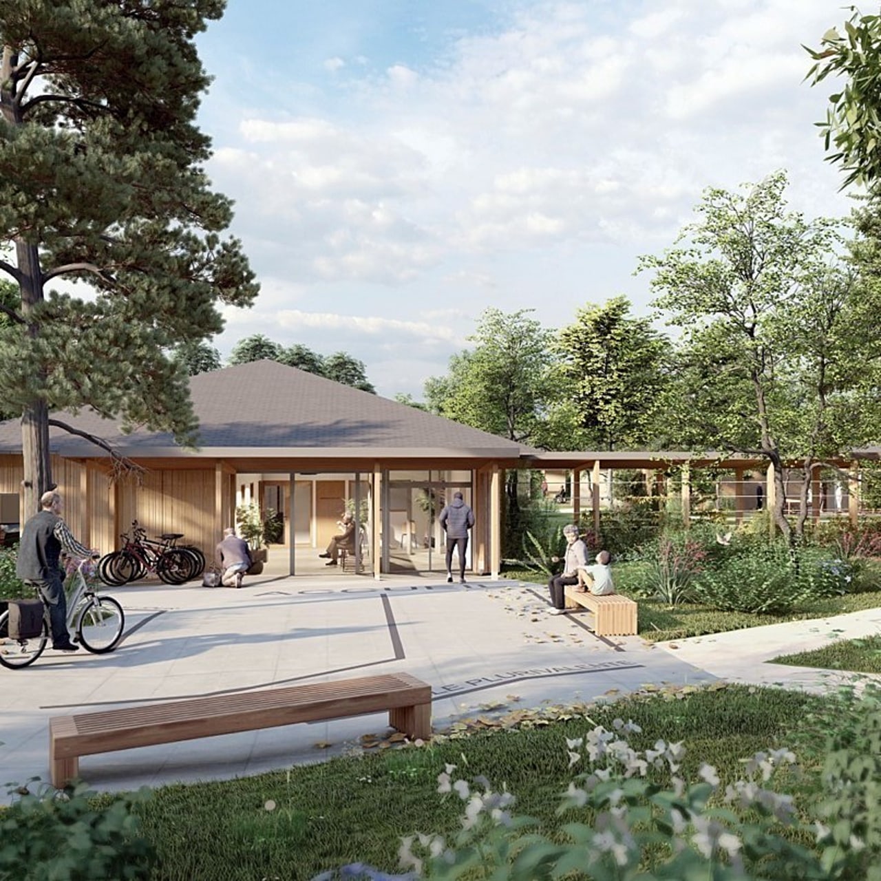 Dans la continuité de la ville, la nouvelle Mas souhaite insuffler un esprit village (Atelier Philippe Madec).