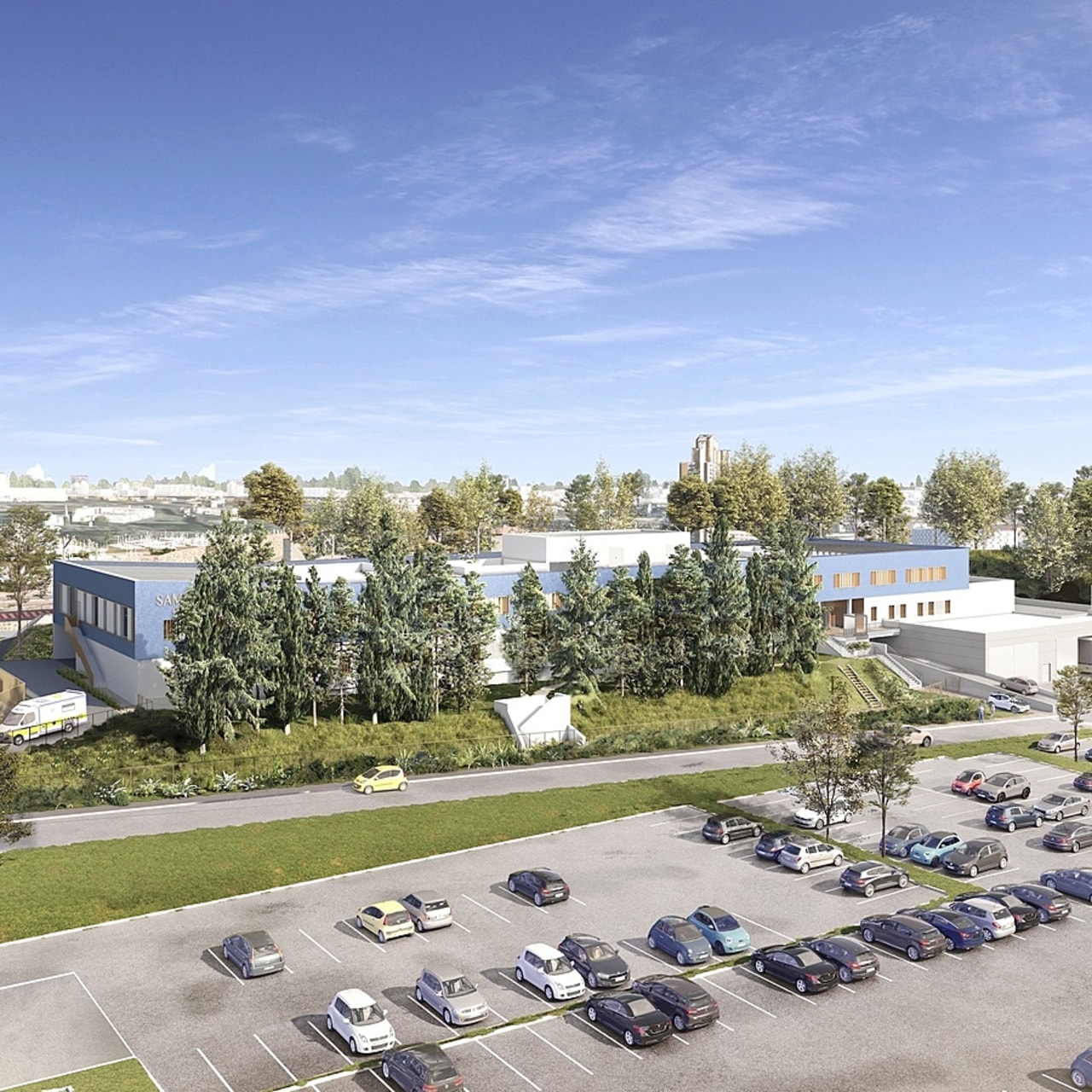 L'inauguration du nouveau bâtiment destiné au Samu zonal sur le site de la Timone à Marseille doit intervenir au premier trimestre 2026. (CRR Architecture)