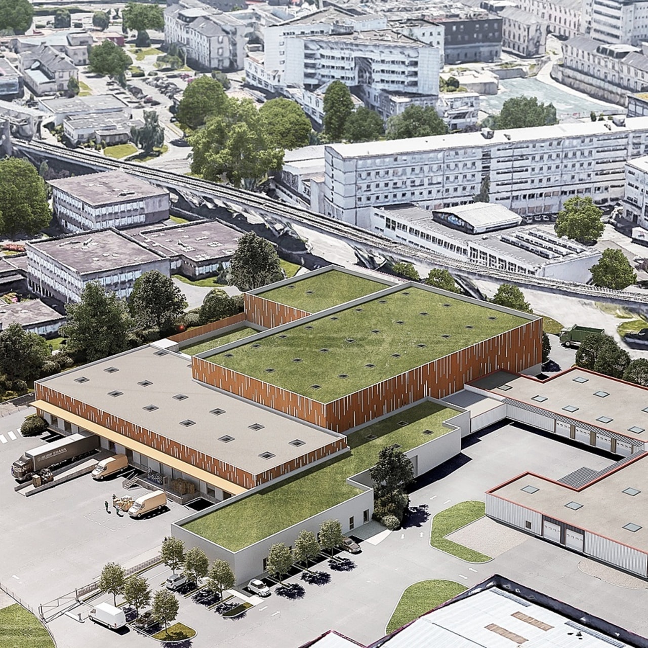 La plateforme logistique hôtelière et avancée, qui sera opérationnelle à la rentrée, disposera sous terre d'une galerie de 350 mètres de long. (CHU Rennes)