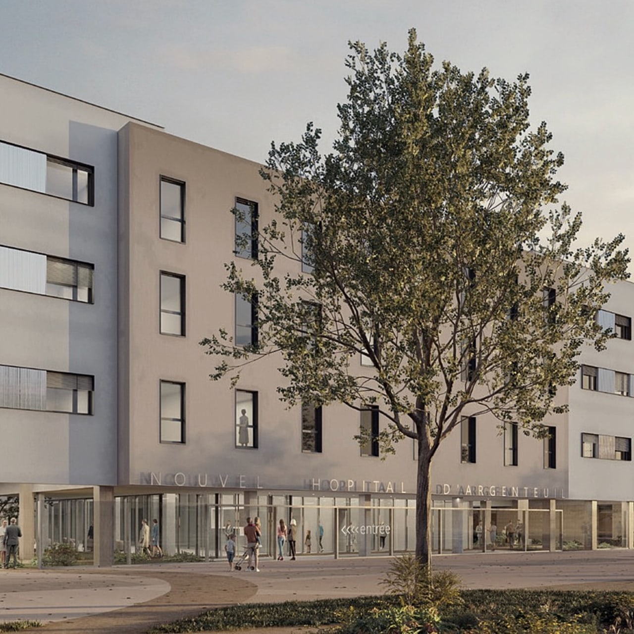 Deux tranches vont se greffer sur l'actuel bâtiment Madeleine-Brès, faisant passer à terme ce dernier de 20 000 à 77 000 m2. (CH Argenteuil)