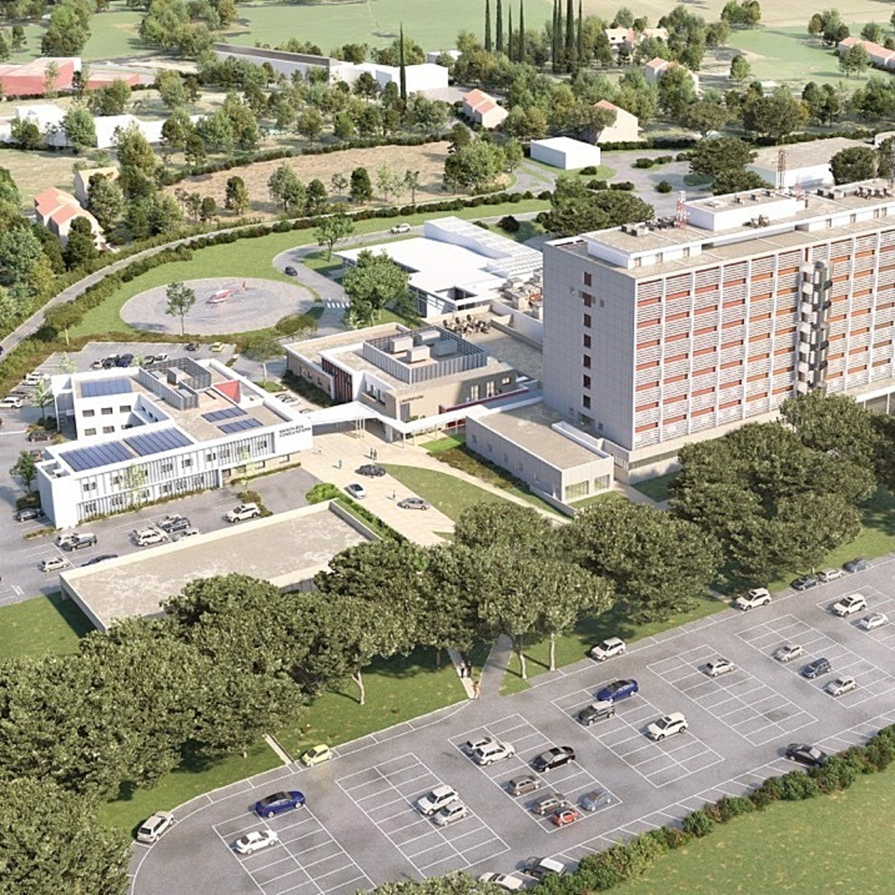 La mise en service du projet public-privé de regroupement de l'offre hospitalière d'Arles est prévue en juin 2027. (CRR Architecture)