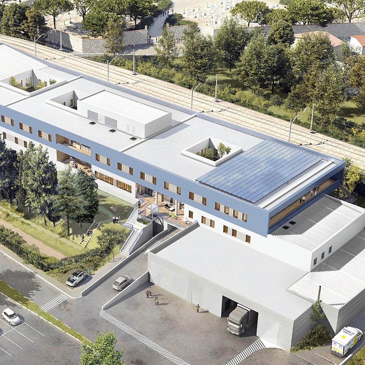 C'est l'une des premières réalisations de son vaste plan de modernisation Cap 2030 à voir le jour. À la fin de cette année, l'AP-HM ouvrira sur la Timone les nouveaux locaux du Samu, soit 4 500 m2 de surface pour 23 M€ toutes dépenses confondues. (CRR Architecture/APHM)