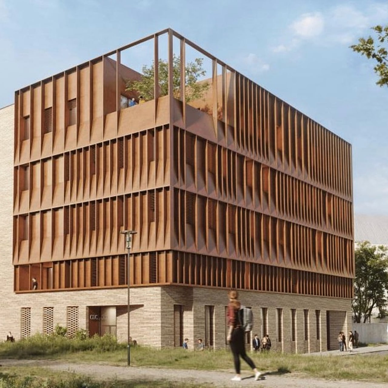 Signé par le cabinet d'architecte Ameller Dubois, le campus chirurgical du Grand-Paris sera positionné dans l'ouest parisien sur deux parcelles de l'ancien hôpital Broussais. Outre l'AP-HP, ce projet mobilise six universités. (Ameller-Dubois/APHP)