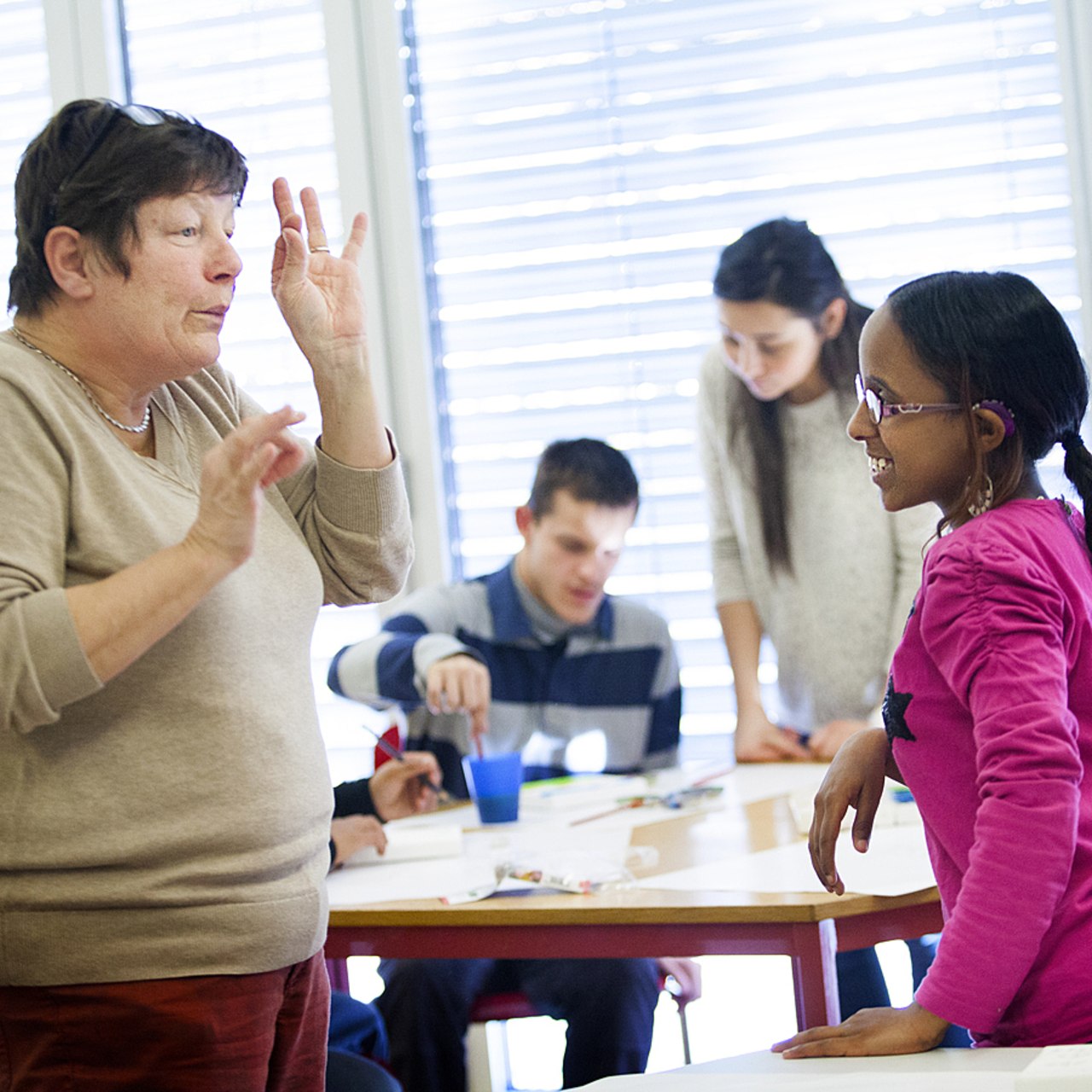 À partir de la loi Handicap de 2005, les instituts des jeunes sourds et des jeunes aveugles ont été fortement incités à favoriser l'inclusion de ces élèves en milieu ordinaire. (Amélie Benoist/Image Point FR/BSIP)
