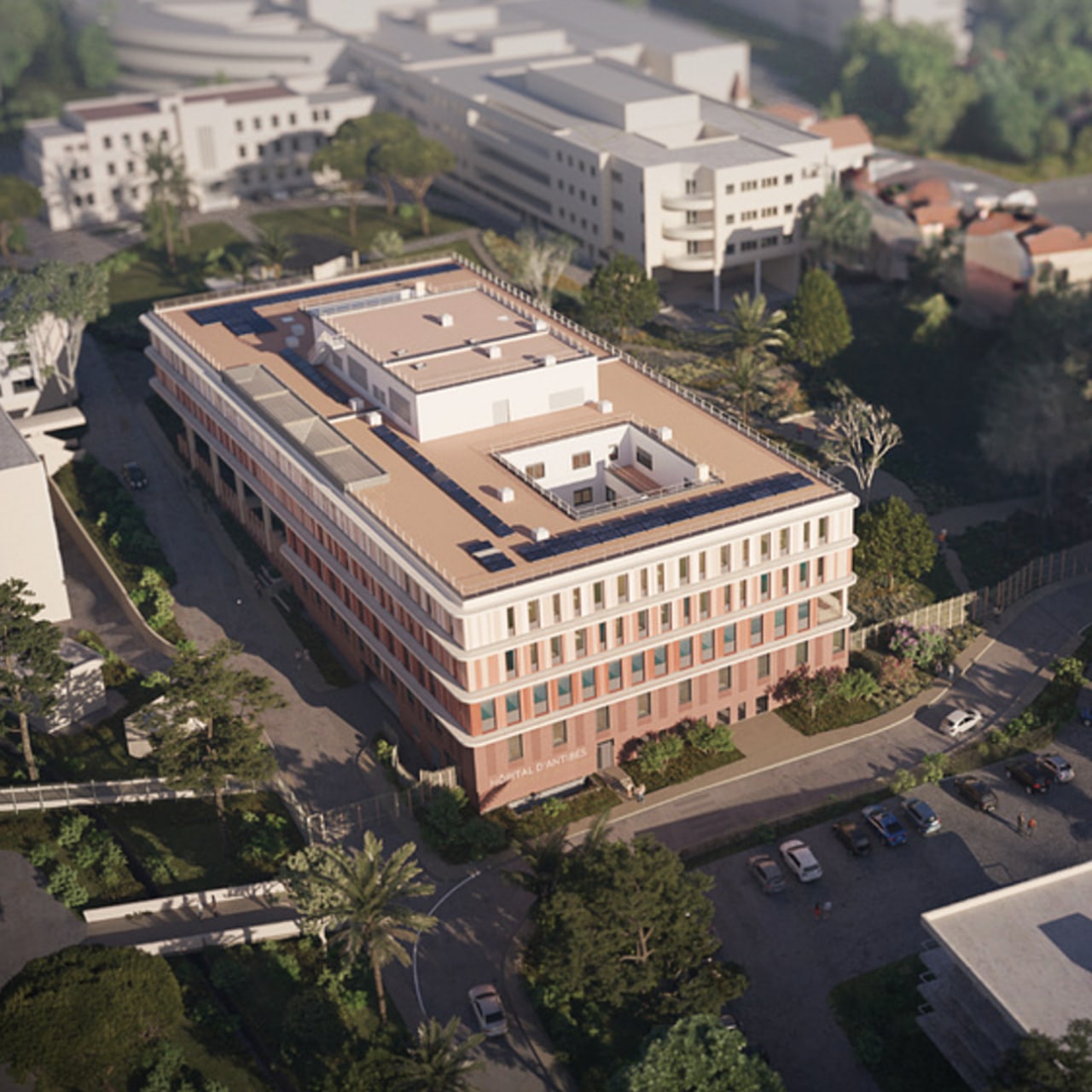 Le nouveau pôle de santé mentale du CH d'Antibes dans les Alpes-Maritimes doit être livré en 2027. (CH d'Antibes/A26 Architectures/GAF)