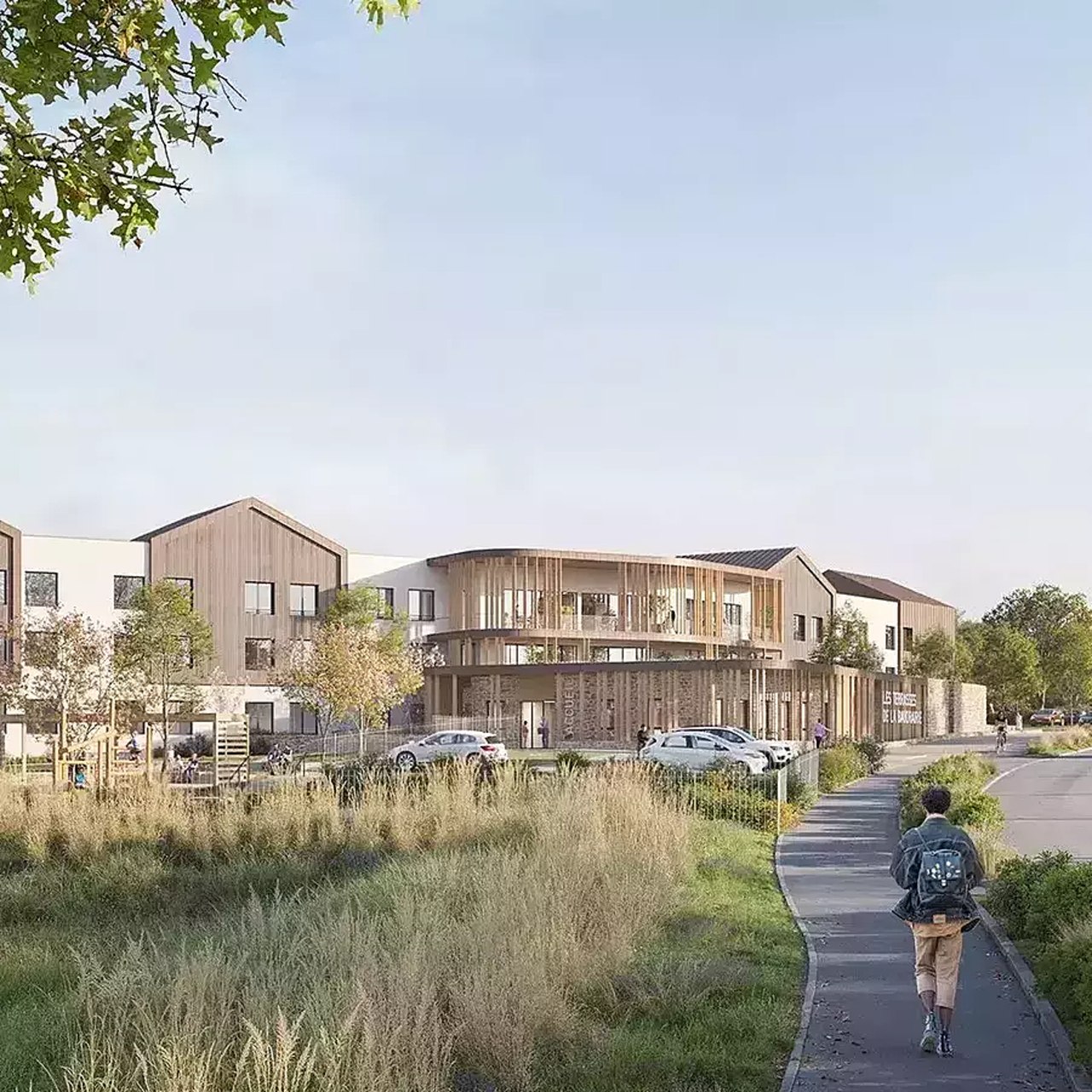 Le nouvel Ehpad s'organisera en quatre maisonnées. Des échanges sont programmés entre les maîtrises d'œuvre des deux projets immobiliers "afin que les deux infrastructures puissent s'implanter en cohérence sur le site et selon un calendrier synchronisé". (CRR Architecture)