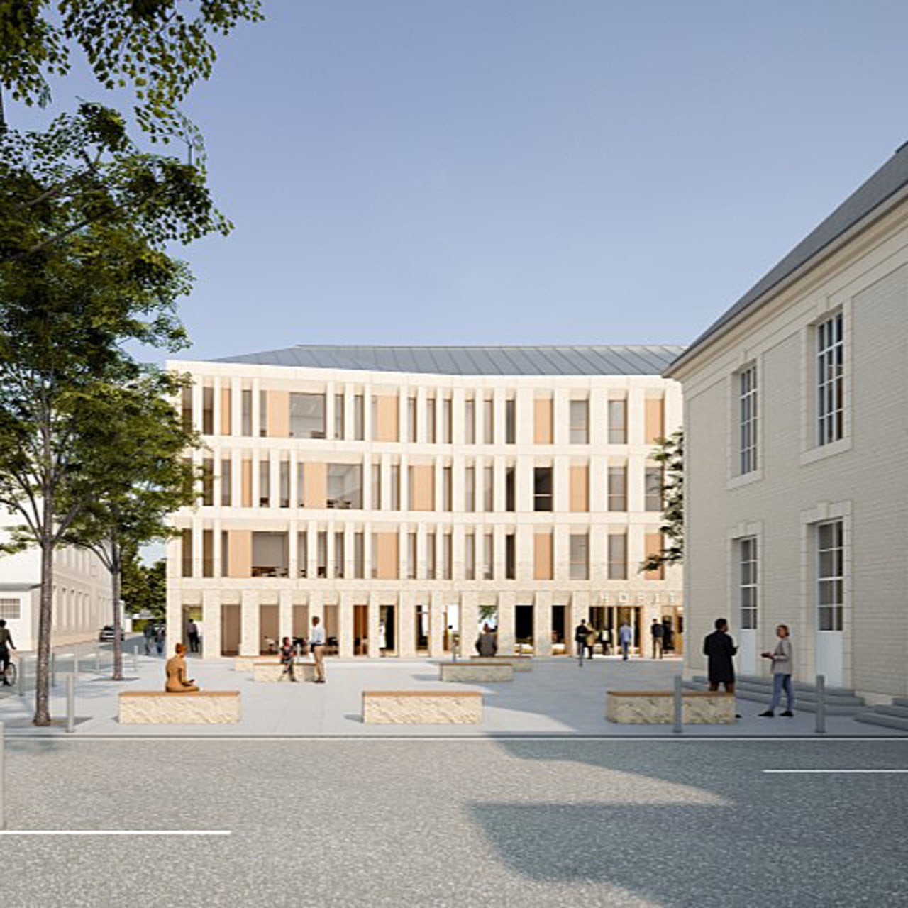 Le calendrier de reconstruction du bâtiment Jamet est aligné sur celui de mise en service du futur tramway. (Pargade Architectes)