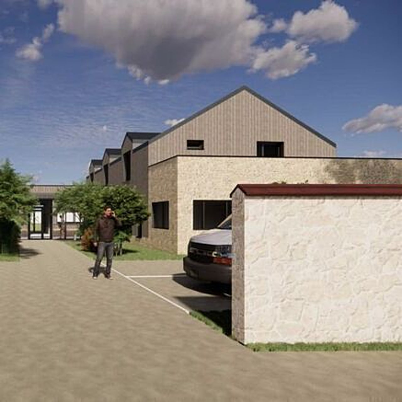 L'établissement pourra accueillir quatorze personnes au sein de deux maisons. (Studio d'architecture Galliot Vannier)