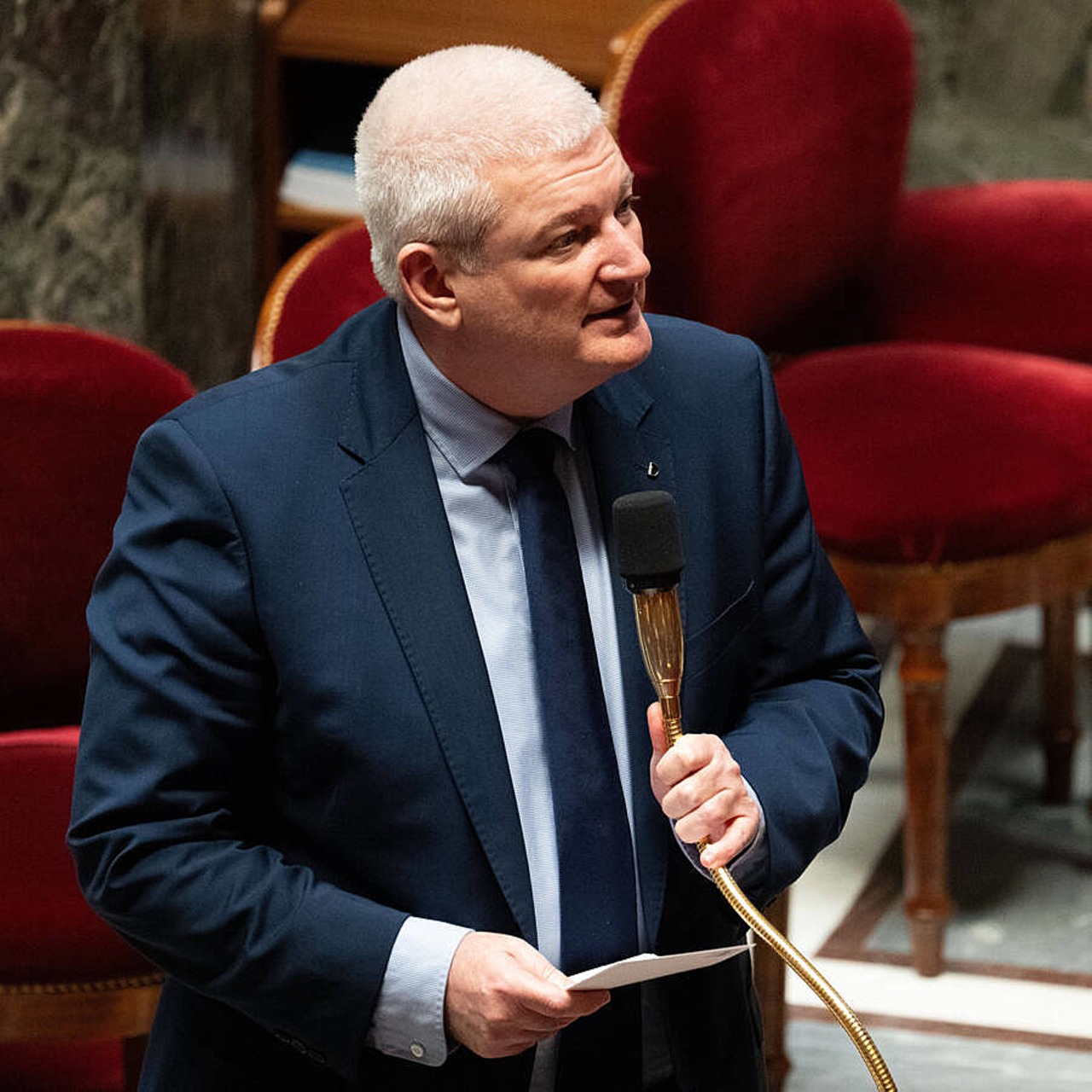 Le rapporteur de la proposition de loi sur l'aide à mourir Olivier Falorni, député Les Démocrates de Charente-Maritime, s'est dit favorable à un retour au principe d'exception d'euthanasie. (Jeanne Accorsini/Sipa)