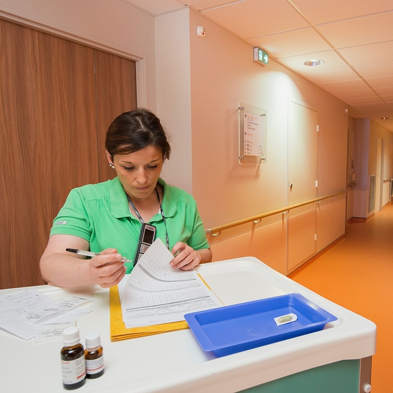 Les extraits du journal infirmier rendaient compte précisément des actes de soins et de confort accomplis chaque nuit par les agents de service logistique de l'Ehpad. (Astier/BSIP)