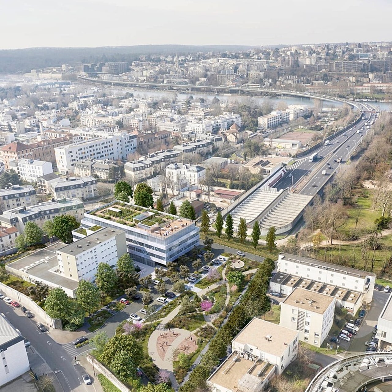 Le remodelage par l'AP-HP de son vaste projet immobilier visant à repositionner l'hôpital de Garches sur son site de Boulogne-Billancourt fait en sorte de garder l'ensemble des compétences des deux établissements dans une logique de complémentarité. (Groupe-6)