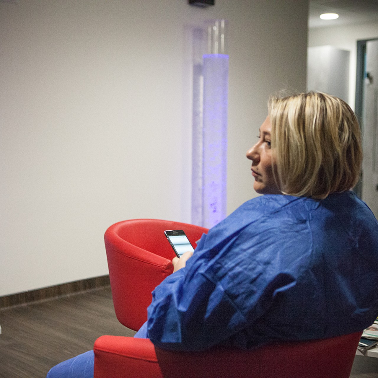 L'apport de la solution de télésurveillance Cureety par rapport aux appels téléphoniques classiques aux patients est analysé dans une étude prospective randomisée multicentrique. (Jessica Bordeau/Image Point FR/BSIP)