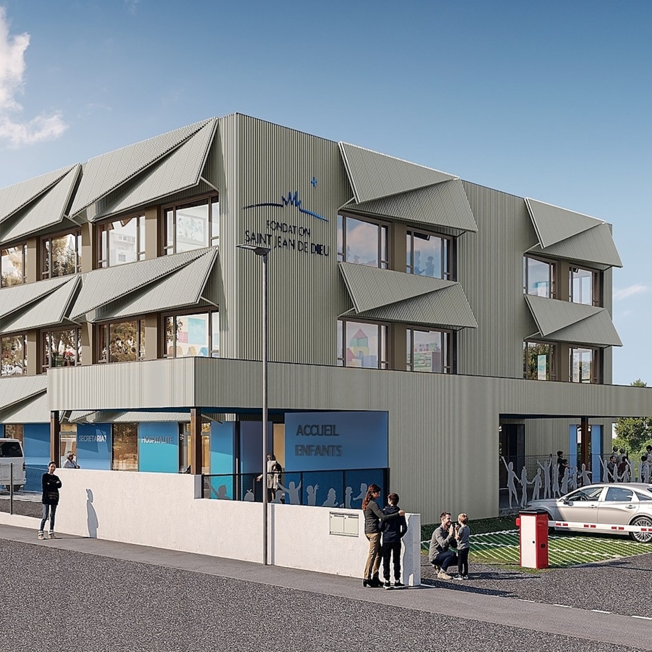 Le nouveau centre de pédopsychiatrie est en cours de construction sur le site Renaissance, à Saint-Brieuc de la Fondation Saint-Jean-de-Dieu. (Commespace)