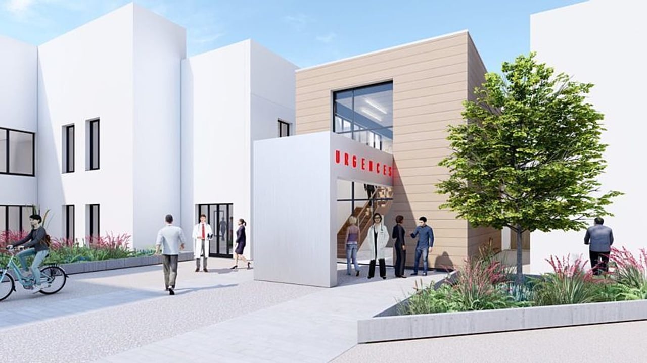 Auteur de ces illustrations du projet non définitives, le cabinet choisi par le CH Jacques-Cœur a réalisé en 2021 la réhabilitation des urgences du GH Paris Saint-Joseph. (Le Guyader Engineering Architecture)