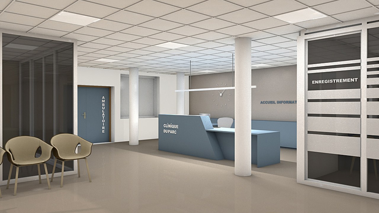 Le projet est porté par la structure immobilière de la Clinique du Parc. La maîtrise d'œuvre est assurée par Hervé Goinvic, directeur technique chez Vivalto. Le cabinet d'architecte choisi est celui de Luc Lefevre à Roanne (Loire). (Vivalto Santé)