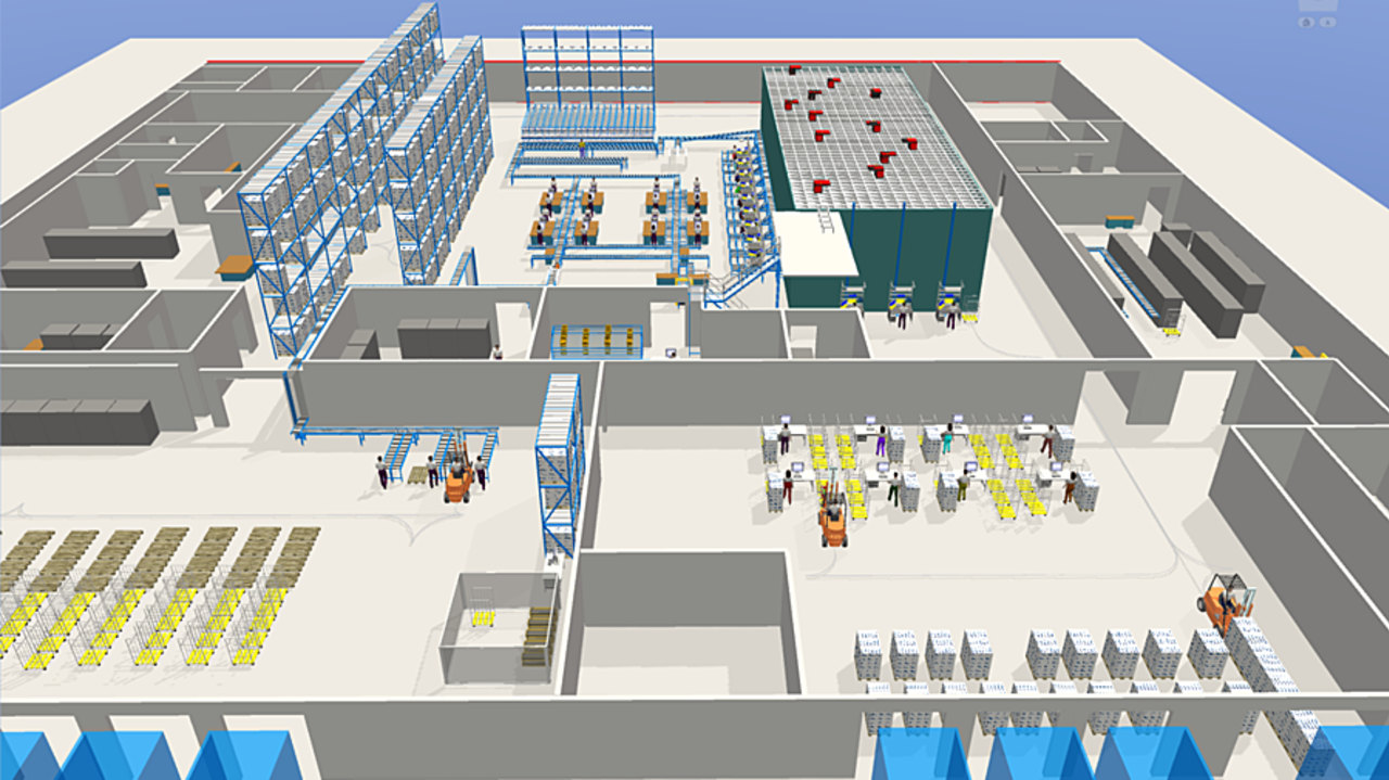 Le projet comprend une solution de stockage automatisé pour préparer les commandes dans des délais optimisés, mais aussi des nouveaux équipements : convoyeurs, formeuse automatique de carton, fermeuse automatique. (Fondation santé service)