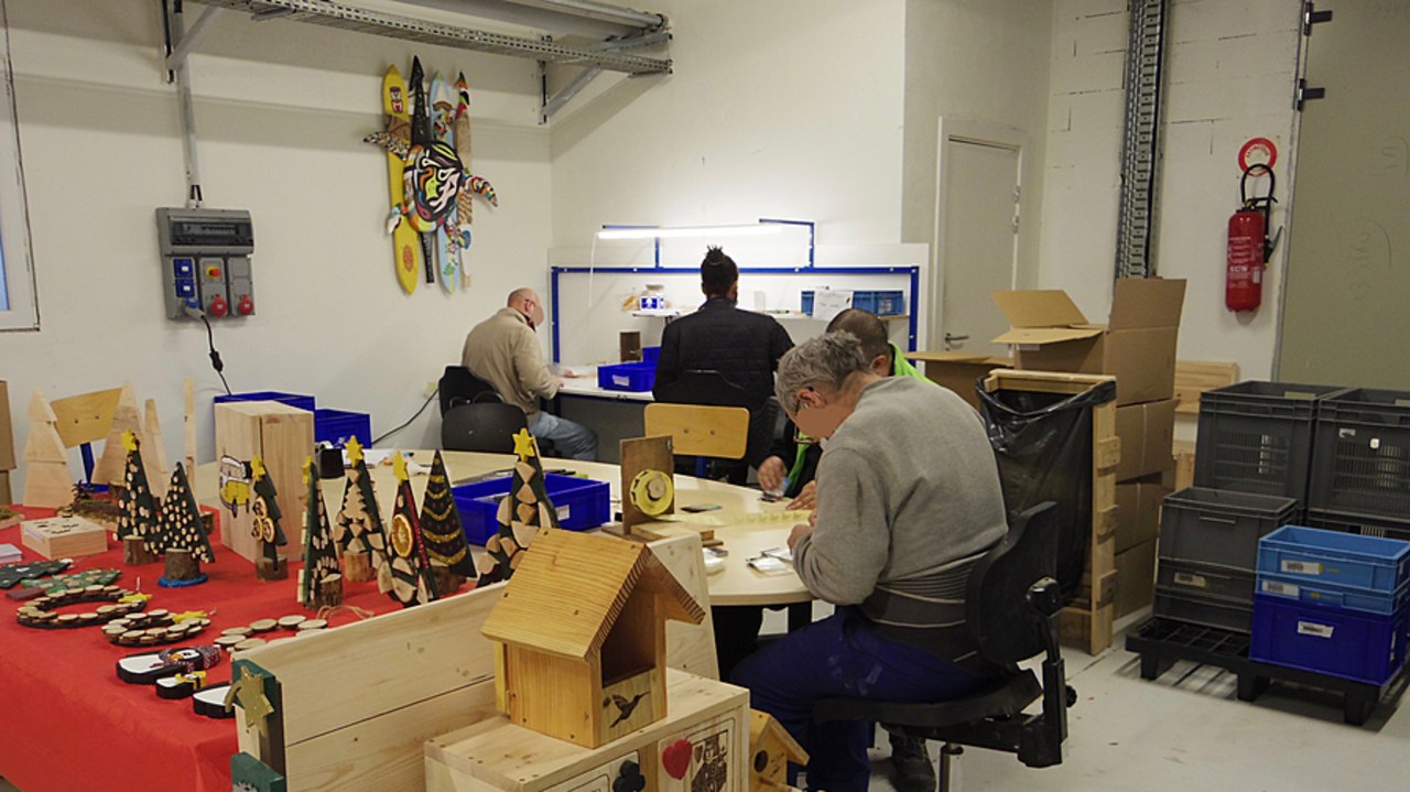 Des structures du secteur protégé existent déjà en milieu pénitentiaire à titre expérimental. Ici, l'atelier de l'Ill à la maison centrale d'Ensisheim. (Edoxie Allier/Hospimedia)