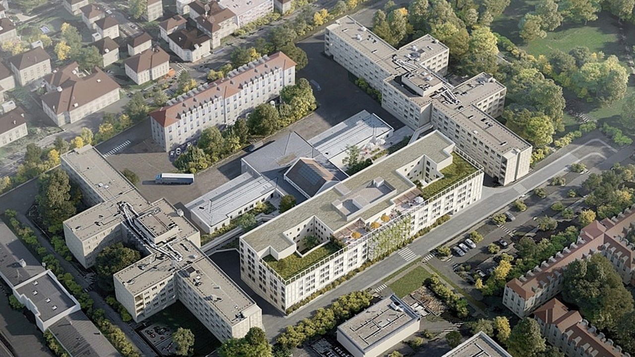 Le nouveau bâtiment d'hospitalisation d'Émile-Roux couvre 12 260 m2. Il héberge 212 lits de soins de longue durée ou prolongés et 28 lits en unité d'hébergement renforcé. (Agence Catherine-Dormoy/AP-HP)
