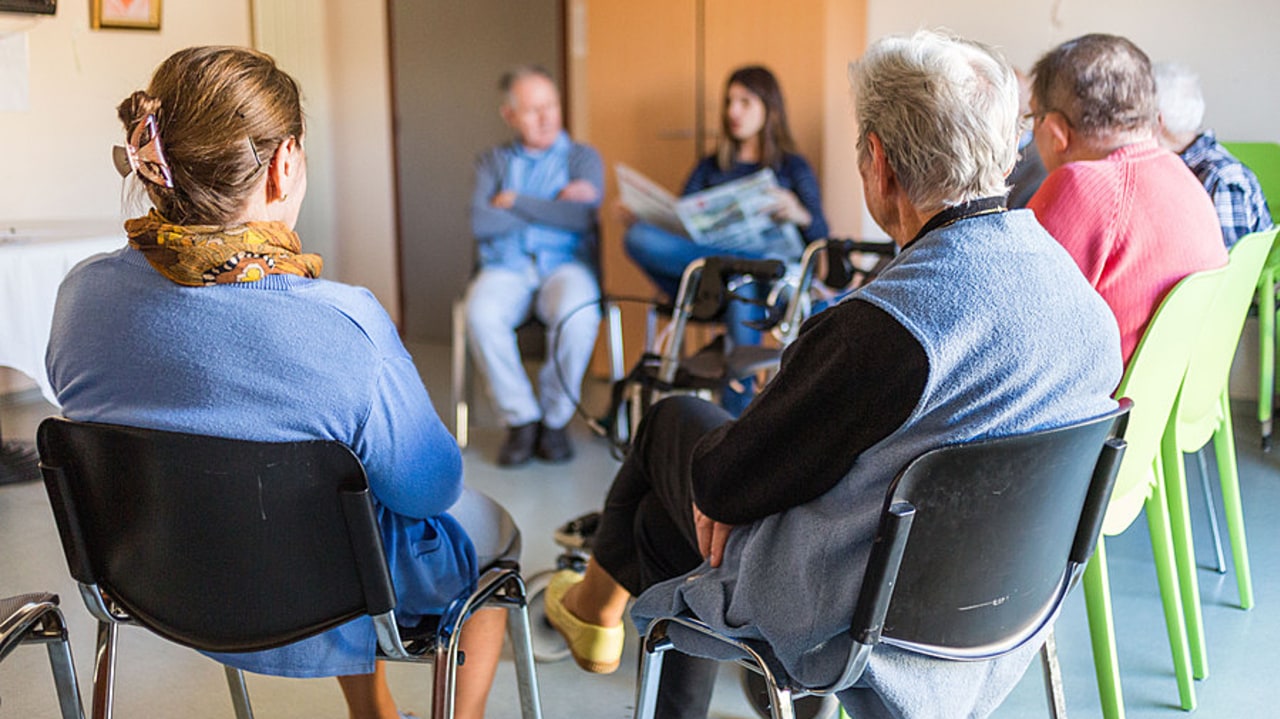 La cellule d'innovation du CHU d'Angers organise dans le cadre de la chaire des ateliers de coconception du futur Ehpad Saint-Nicolas. (Burger/Phanie)