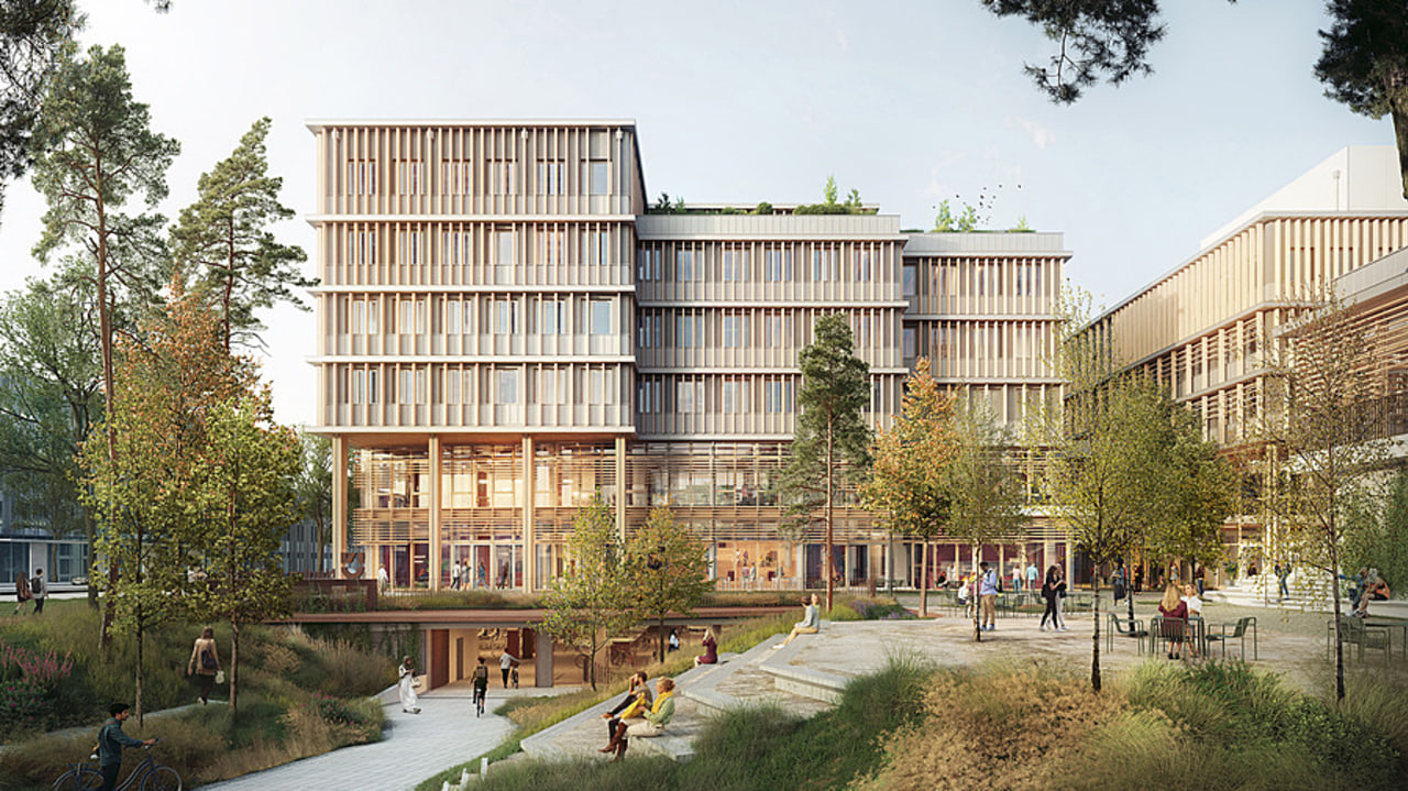 Bois, zinc et béton brut seront utilisés comme matériaux pérennes et responsables, dans une "continuité d'identité" avec le patrimoine industriel du site. (AIA Life Designers/CF Moller Architects)