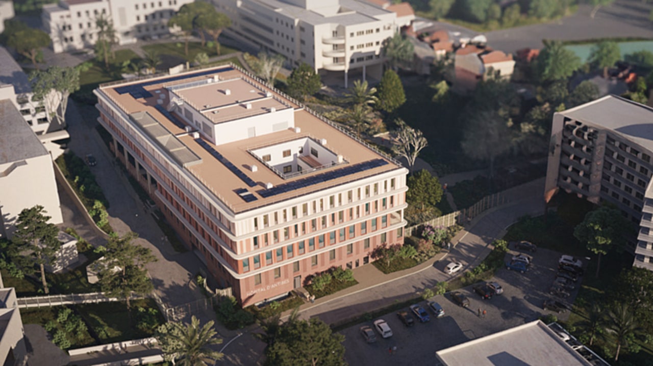 Le nouveau pôle de santé mentale du CH d'Antibes dans les Alpes-Maritimes doit être livré en 2027. (CH d'Antibes/A26 Architectures/GAF)