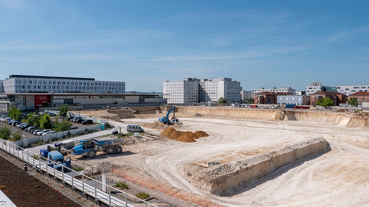Les travaux de la dernière phase du grand projet de Nouvel hôpital de Reims ont été engagés. (CHU de Reims).