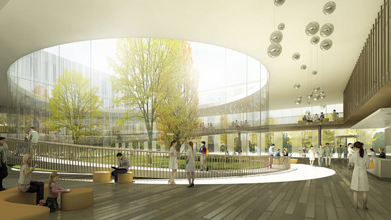 Une concertation citoyenne avait été lancée début 2021 par le CHU de Tours pour faire réagir les usagers sur l'accès au site et le stationnement ainsi que la prise en compte des enjeux environnementaux. (AIA Architectes)