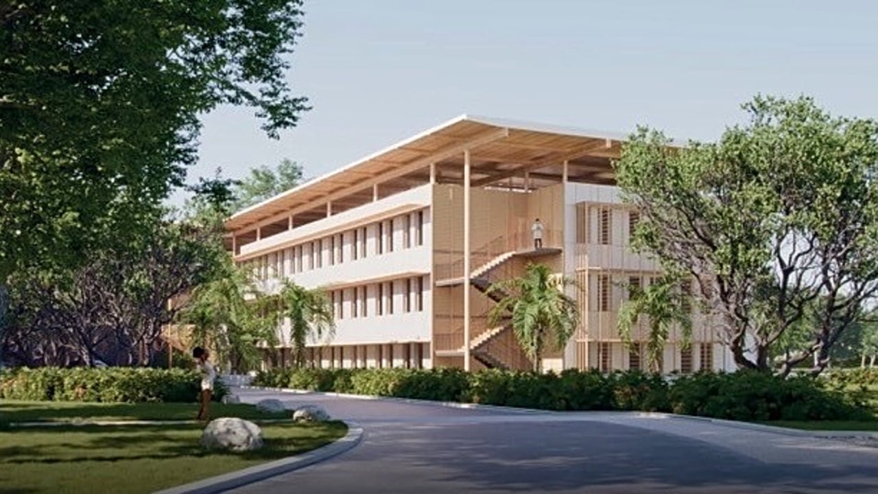 L'opération d'extension du CH Ouest-Réunion est portée par le groupement Autumn-Patriarche et représente pour l'hôpital de Saint-Paul entre 45 à 50 M€ en travaux et équipements. (Autumn-Patriarche)