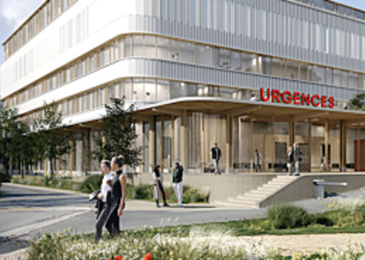 Le projet implique la construction d'un bâtiment de 21 192 m², regroupant les activités de soins aigus ainsi que la restructuration du bâtiment Monet sur 1 870 m². (AIA Life Designers architecture)