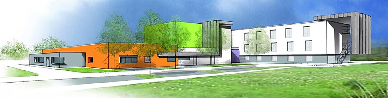 Dessin d'architecte du futur Ehpad