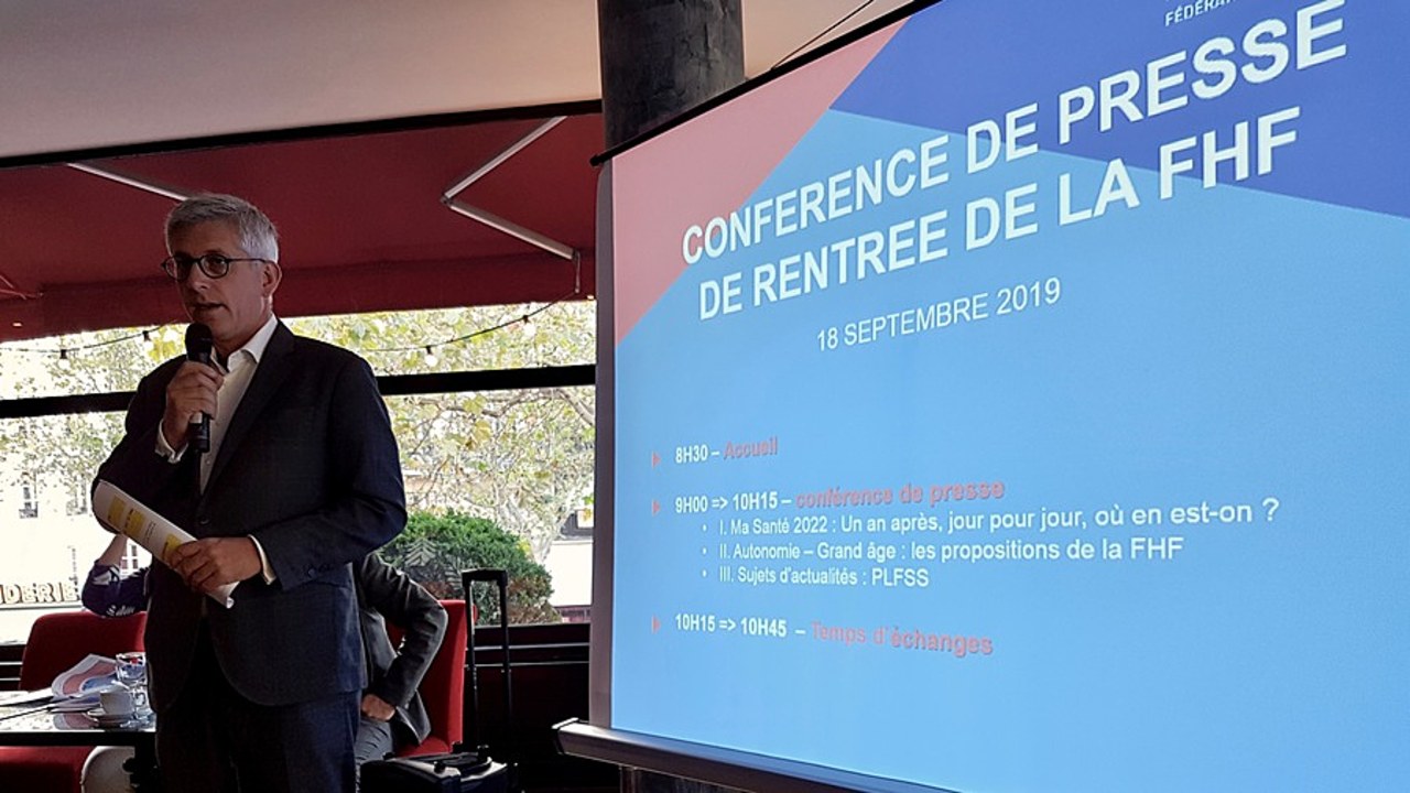 La conférence de presse de rentrée de la FHF a été organisée un an jour pour jour après la présentation par Emmanuel Macron de la réforme du système de santé.