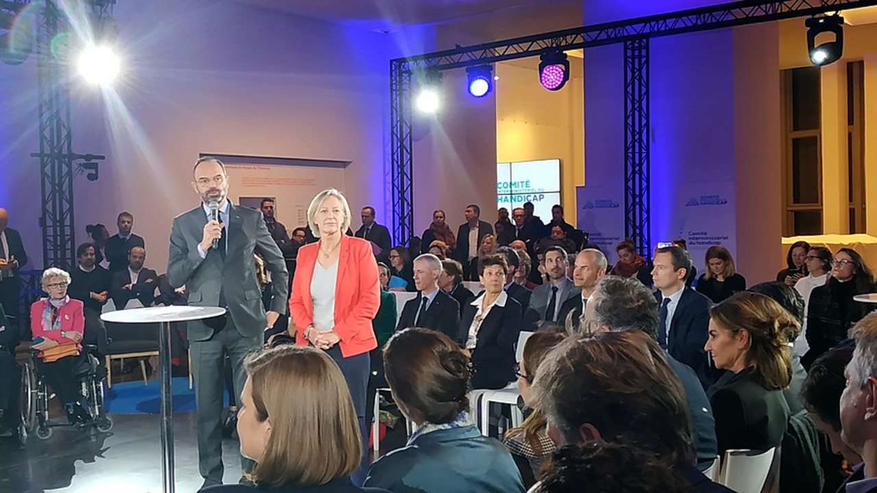 Au musée de l'Homme, Édouard Philippe et Sophie Cluzel ont présenté ce 3 décembre les grandes mesures qui guideront l'action gouvernementale en 2020 en matière de politique du handicap.