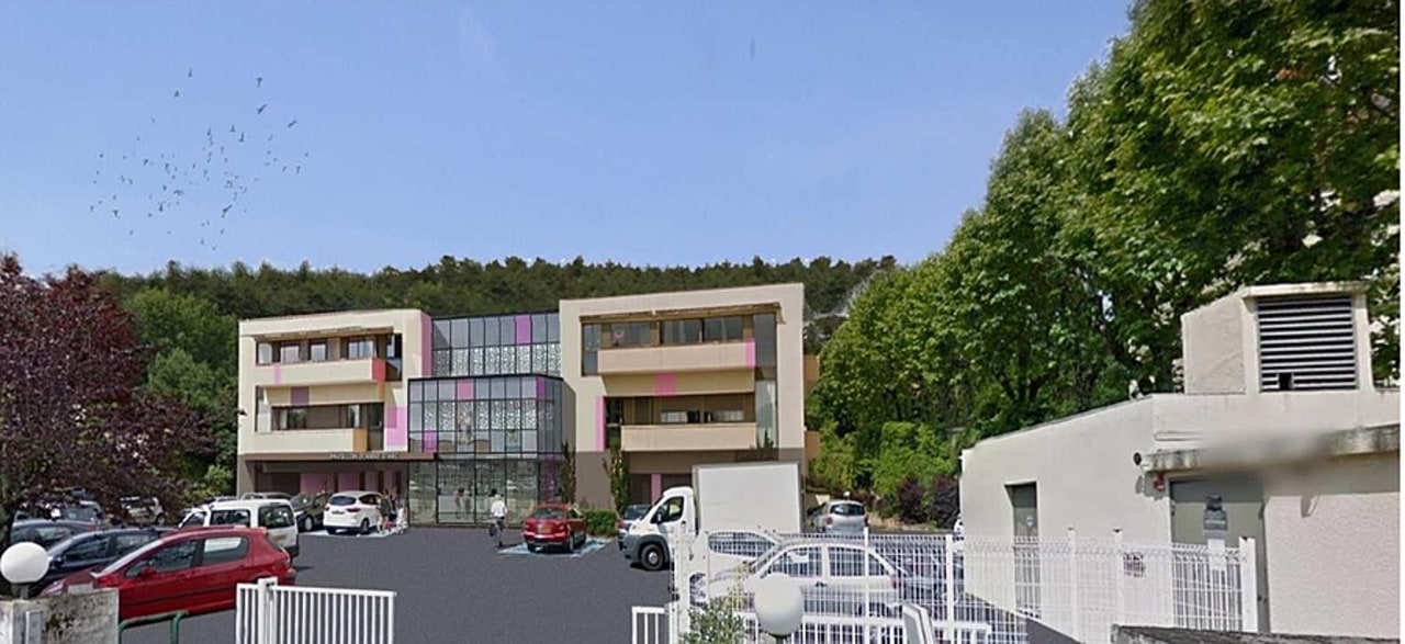 Le site Jeanne-d'Arc du CH de Lamalou-les-Bains, spécialisé en SSR, devrait être complètement réhabilité mi-2021. (Tognella architectes)