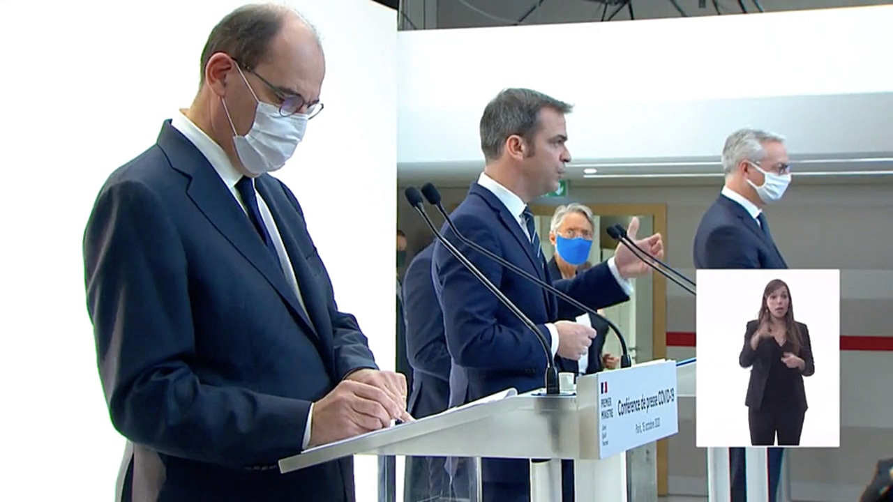 "Le système de soins tiendra grâce aux soignantes et aux soignants", a rappelé Jean Castex à l'occasion de la conférence de presse de ce 15 octobre. (Matignon/Capture d'écran)
