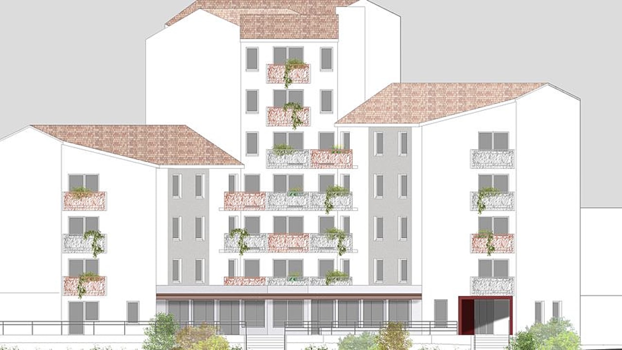 Le bâtiment a éte construit en 1983 pour accueillir un foyer-logement. (cabinet Briolle)