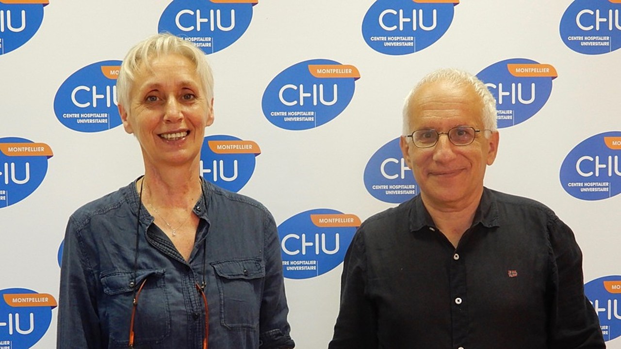 Le Dr Françoise Guillon et le Pr Patrice Taourel, respectivement vice-présidente et président de la commission médicale d'établissement du CHU de Montpellier (Hérault). 