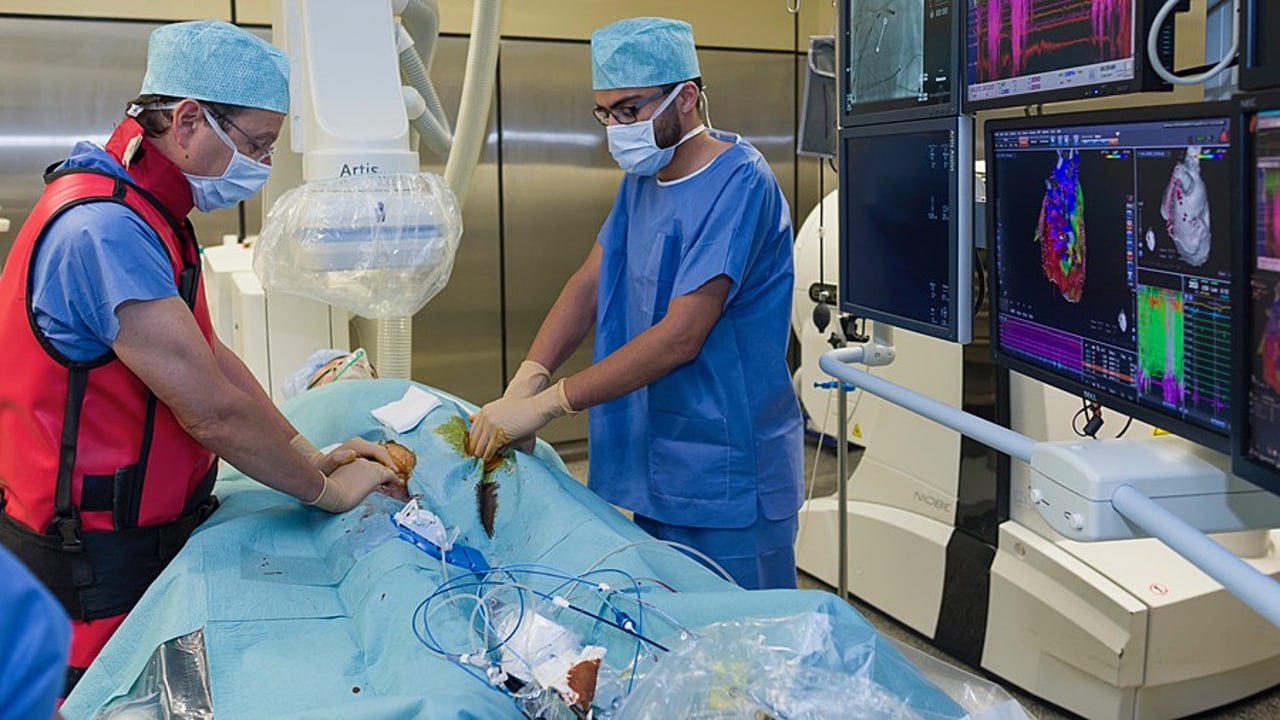 En cardiologie, la pratique orientée autour de l'idée de sauver le patient s'entrechoque avec les émotions personnelles, souvent enfouies chez les médecins, après un décès dans le service. (A.Noor/Image Point FR/BSIP)