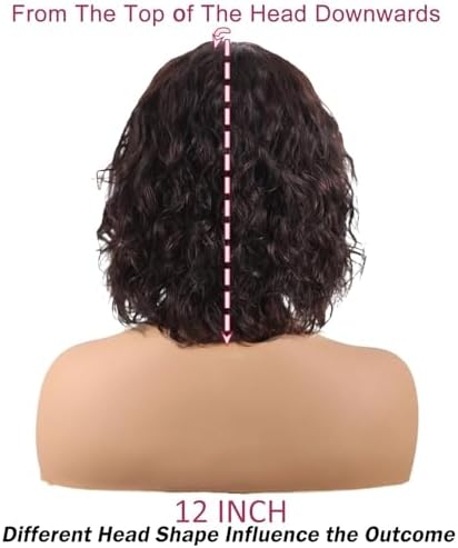 Vue 6 de Perruque Bob Ondulee Body