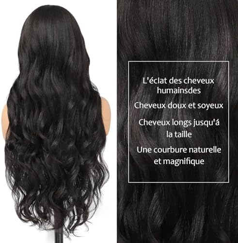 Vue 4 de Perruque Ondulee Avec Dentelle