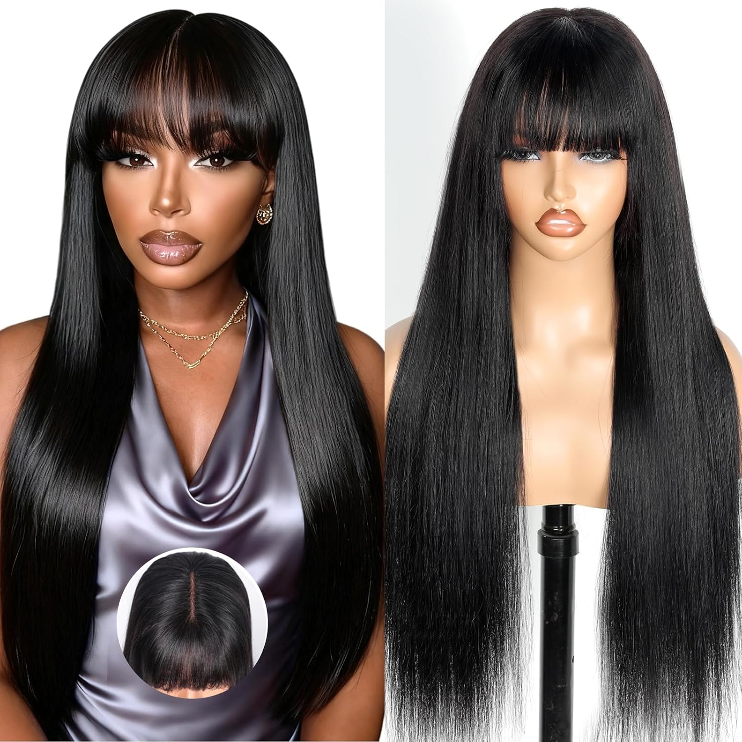 Pouces Perruque Femme Naturelle