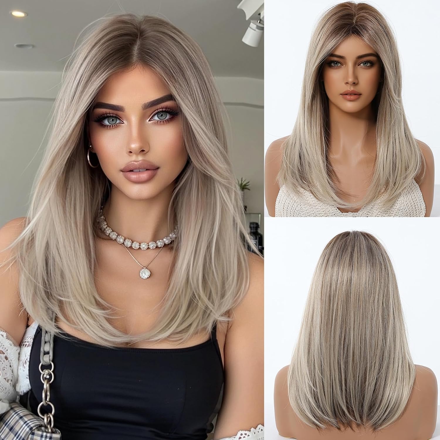 Perruques Blondes Cendrees Mbrees