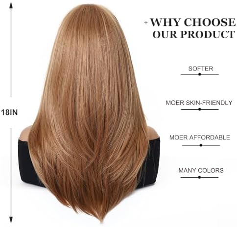 Vue 4 de Esmee Perruques Longues Lisses