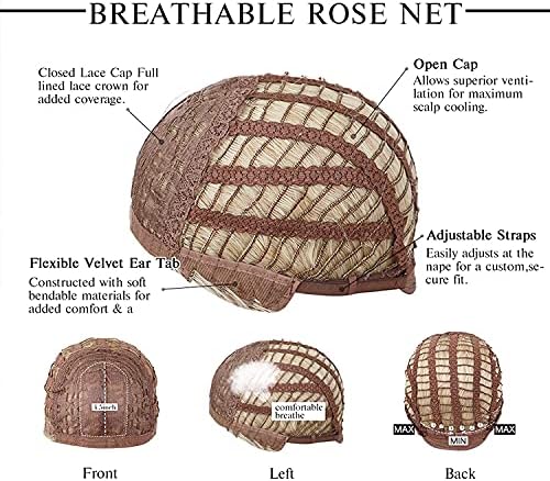 Vue 6 de Perruques Blondes Cendrees Mbrees