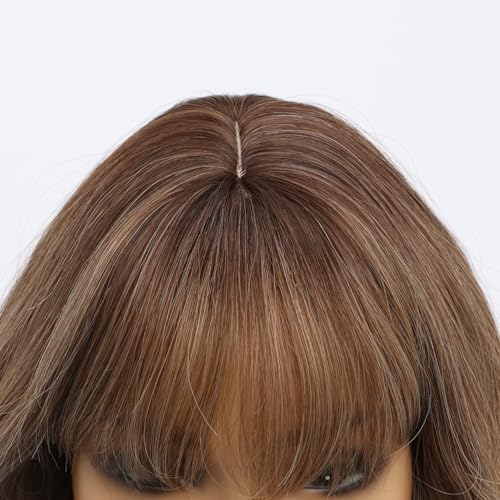 Vue 6 de Perruque Blonde Ondulee Longue