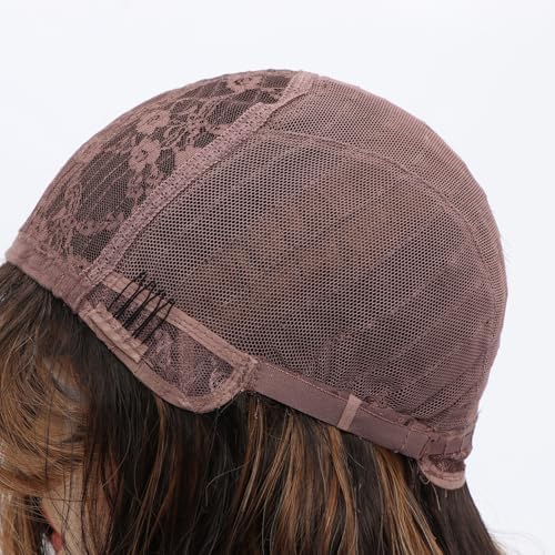 Vue 7 de Perruque Blonde Ondulee Longue