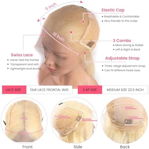 Vue 5 de Pouces Blonde Short Bob