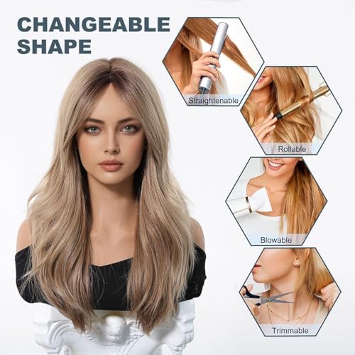 Vue 6 de Esmee Perruque Blond Ombre