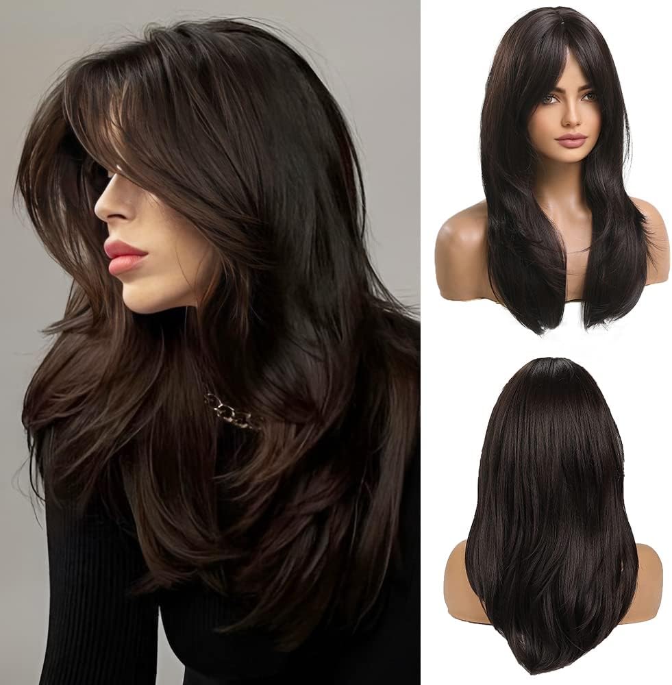 Pouces Longues Droites Marron