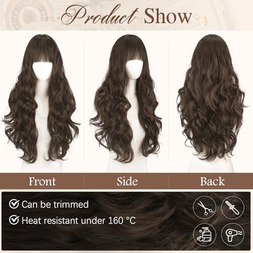 Vue 4 de Sofeiyan Perruque Longue Ondulee