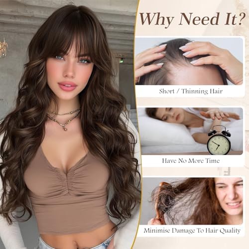 Vue 5 de Sofeiyan Perruque Longue Ondulee